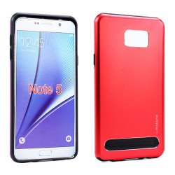 Samsung Galaxy Note 5 Aluminum Armor Hybrid Case (Red)